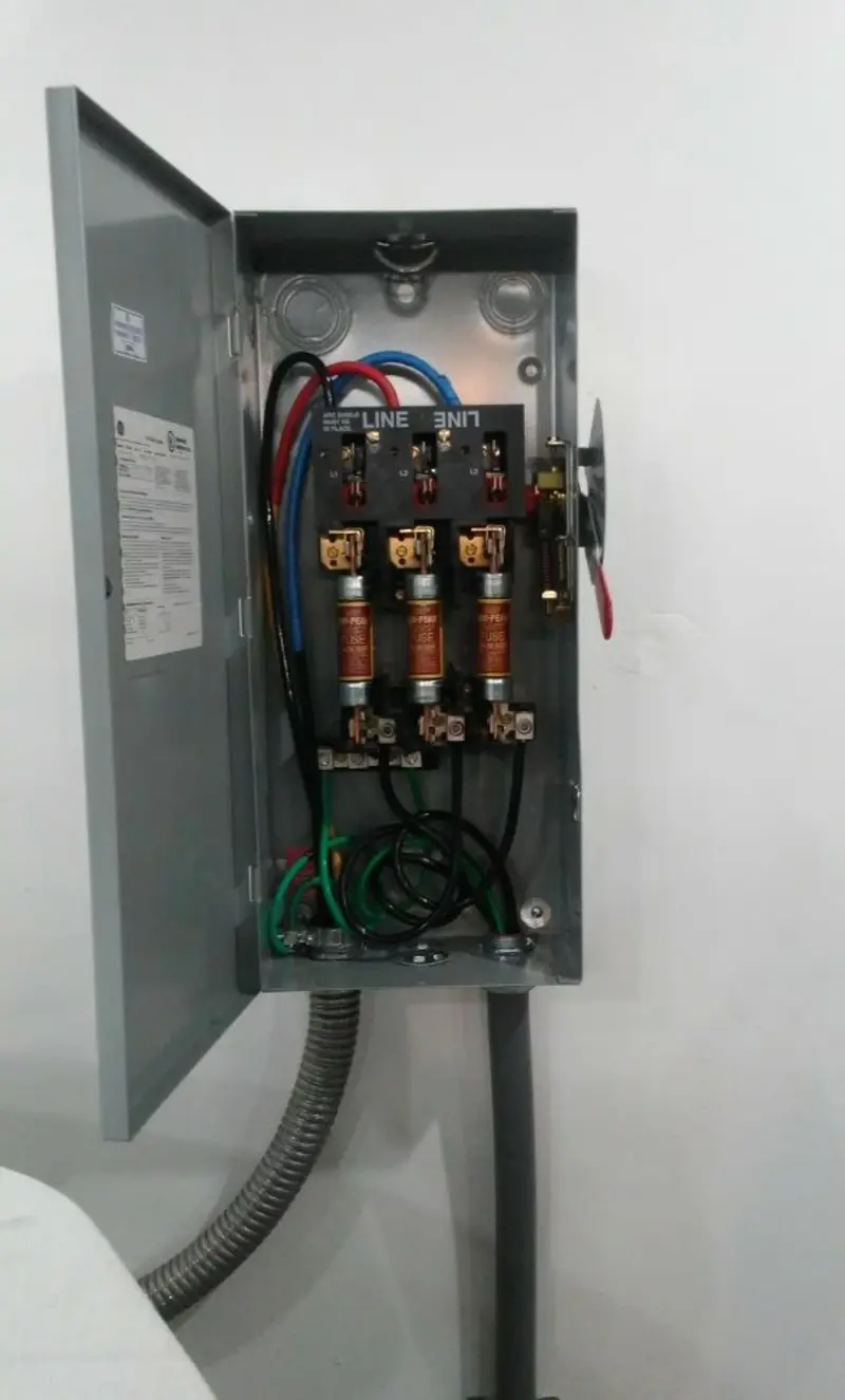 Three-phase disconnect switch installed for Electrical Wiring & Rewiring in Westphalia